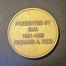 VTG. SMA Richard A. Kidd 9th Sergeant Major of the Army Challenge Coin Very Rare picture