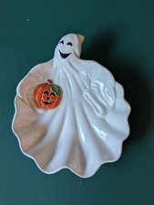 Fitz and Floyd Pumpkin Ghosts Tidbit Dish picture