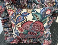 Waverly Greenfield Parchment Throw Pilow Ruffle Trim USA 16X14 picture