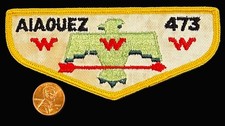 MERGED BOY SCOUT BSA OA AIAOUEZ 473 108 WINNEBAGO IA TWILL FF F1 FIRST FLAP picture