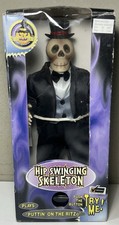 1998 Gemmy Hip Swinging Skeleton Animatronic “Toy Puttin On The Ritz” Halloween picture