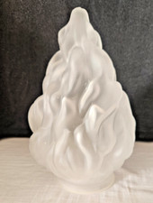 Vintage Art Deco Frosted Glass Flame Lamp Shade/Globe - As Is - Damage picture