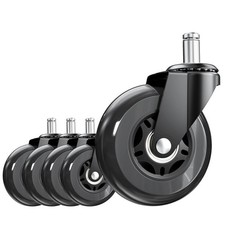 3 Inch Office Chair Wheels, Set of 5 (Black) picture