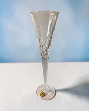 Waterford Clear Cut Crystal Stemmed Champagne Flute Glass 11 in Wishes picture