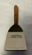 Vintage 1976 McDonald's Spatula MINT UNUSED Wood Handle Etched Restaurant Promo picture