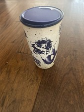 Starbucks 2016 Mermaid Siren Sailor Tattoo Ceramic Travel Tumbler Mug 12oz New picture