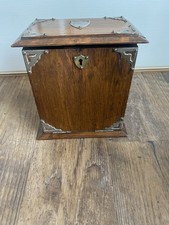 Antique Oak Victorian Stationary Box Letter Edwardian Beautiful 1900s picture