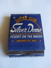 Rare Vintage Collectible Matchbook Ephemera Feature Supper Club Silver Dome... picture