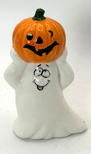 Vintage CERAMIC HALLOWEEN GHOST & PUMPKIN~5