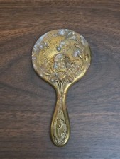 1907 Jamestown Expo Art Nouveau Souvenir Miniature Hand Mirror Antique Vintage picture