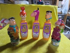 1991 Hanna Barbera The Flintstones 5 Sealed Bubbles Bath Fred Pebbles & Dino picture
