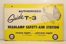 Vintage Original Guide T-3 Headlight Station Sign Chevrolet 1955 1956 1957 GM picture