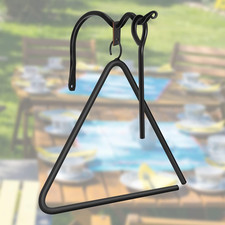 12-Inch Triangle Dinner Bell for Home Barn School Church Playground picture