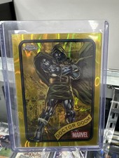 2025 Topps Chrome Marvel #148 Doctor Doom Yellow Wave Refractor picture