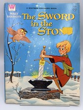 Vintage 1963 Whitman Coloring Book Walt Disney’s The Sword in the Stone - UNUSED picture