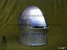 Christmas SCA LARP 18GA Medieval Barbuta Helmet  Great Knight picture