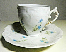 Antique Demitasse Cup & Saucer Florence Pattern -T & V, France-Pat 28 Oct 1890 picture