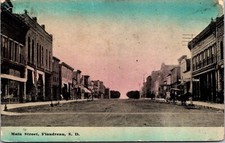 Postcard Main Street in Flandreau, South Dakota picture