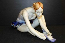 Vintage Italian Art Deco Tiche Galletti Porcelain Ballerina, 5.5