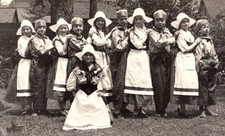 Portrait Of School Children In Costumes And Hats Vintage Real Photo Picture picture