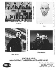 Kraftwerk Moby Depeche Mode MACHINE SOUL Various B&W 8x10 Publicity PHOTO picture