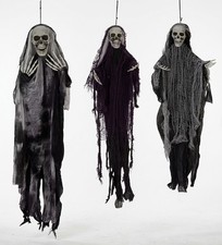 3 Pack Hanging Grim Reapers Halloween Decorations Skeletons Ghosts Outdoor Decor picture