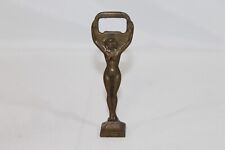 Vintage Brass Naked Nude Lady Statuette Standing Bottle Opener Art Deco Nouveau picture