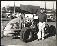 Buzz Barton #73 Super Modified at Oklahoma City. 8 x 10 B&W Photo&nb picture