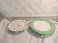 Vintage Vitória by Porta Vestal Portugal Hand Painted Dessert Plates Set Of 7 picture
