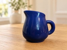 Vintage Blue Ceramic Pitcher Jug picture