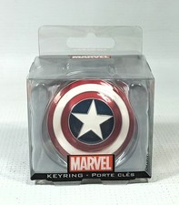 SEMIC MARVEL CAPTAIN AMERICA SHIELD 5cm METAL KEY CHAIN RING MISB picture