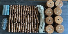 Lot Of 130 Wooden Lamp Making Parts picture