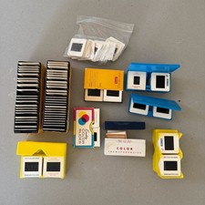 Vintage Kodak Ektachrome Color Slides Lot with Trays and Cases picture