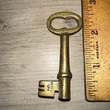 Antique Brass Skeleton Key Hollow Barrel. Patent Oct. 23, 1894 Rare picture