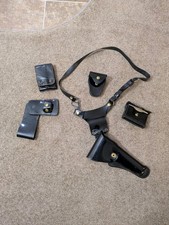 Vintage USAF Service Mfg Co Yonkers Police Holster Duty Belt Black picture
