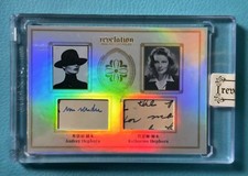 Audrey Hepburn Katharine Hepburn Dual Relic Auto Card 2025 15 /50 picture