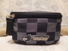 2007 NWOT Rare Bad Badtz Maru Sanrio Black Checker Cosmetic Pouch 00's Nostalgia picture