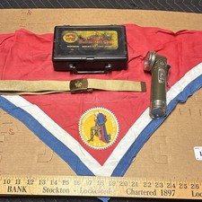 collection of vintage Boy Scouts of America (BSA) memorabilia from the 1950 picture