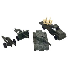 Vintage Crescent Toy British SALADIN ARMOURED Tootsie Dark Green Jumbo Ford F700 picture
