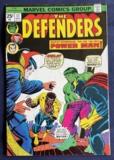 Defenders 17 1974 KEY 1st Wrecking Crew Luke Cage App Value Stamp INTACT VG 3.5 picture
