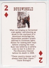 Buzzwinkle the Drunk Moose Collectible Playing Card picture
