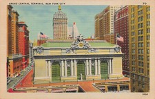 GRAND CENTRAL TERMINAL STATION POSTCARD NY NEW YORK CITY 1930s picture