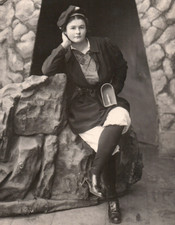 Miner Girl Mine Studio Prop Real Photo Postcard RPPC picture