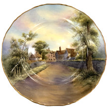 Pristine 1952 Royal Worcester Tewkesbury Plate Signed J. Smith 10.5