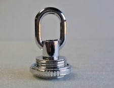 NEW DIE CAST CHROME SCREW COLLAR LOOP TAPPED 1/8IPS (3/8