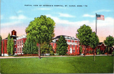 Partial View Veteran's Hospital St. Cloud Minn. Postcard picture