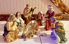 VTG 2004 Home Interiors Nativity Figurine Set 9 Piece Greatest Stories Ever Told picture