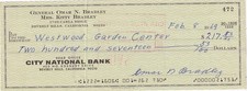 General Omar Bradley-Signed Bank Check from 1969 picture