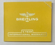 Real Breitling 5-Year International Warranty Certificate Retailer Stamped picture