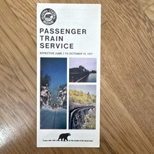 Algoma Central Railway Passenger Train Timetable Brochure Jun-Oct 1977 picture